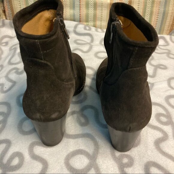 PLDM for PALLADIUM Sz EU 39 Suede Leather Booties Stacked Heels - Picture 3 of 12